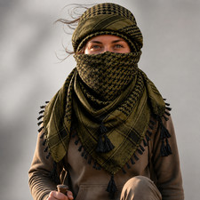 Military Shemagh Tactical Desert Scarf   Soft Woven Cotton Keffiyeh Head Wrap