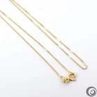 Solid 18K Yellow Gold Box Chain/Necklace For Pendant / 17.75" / 45.5cm #G517