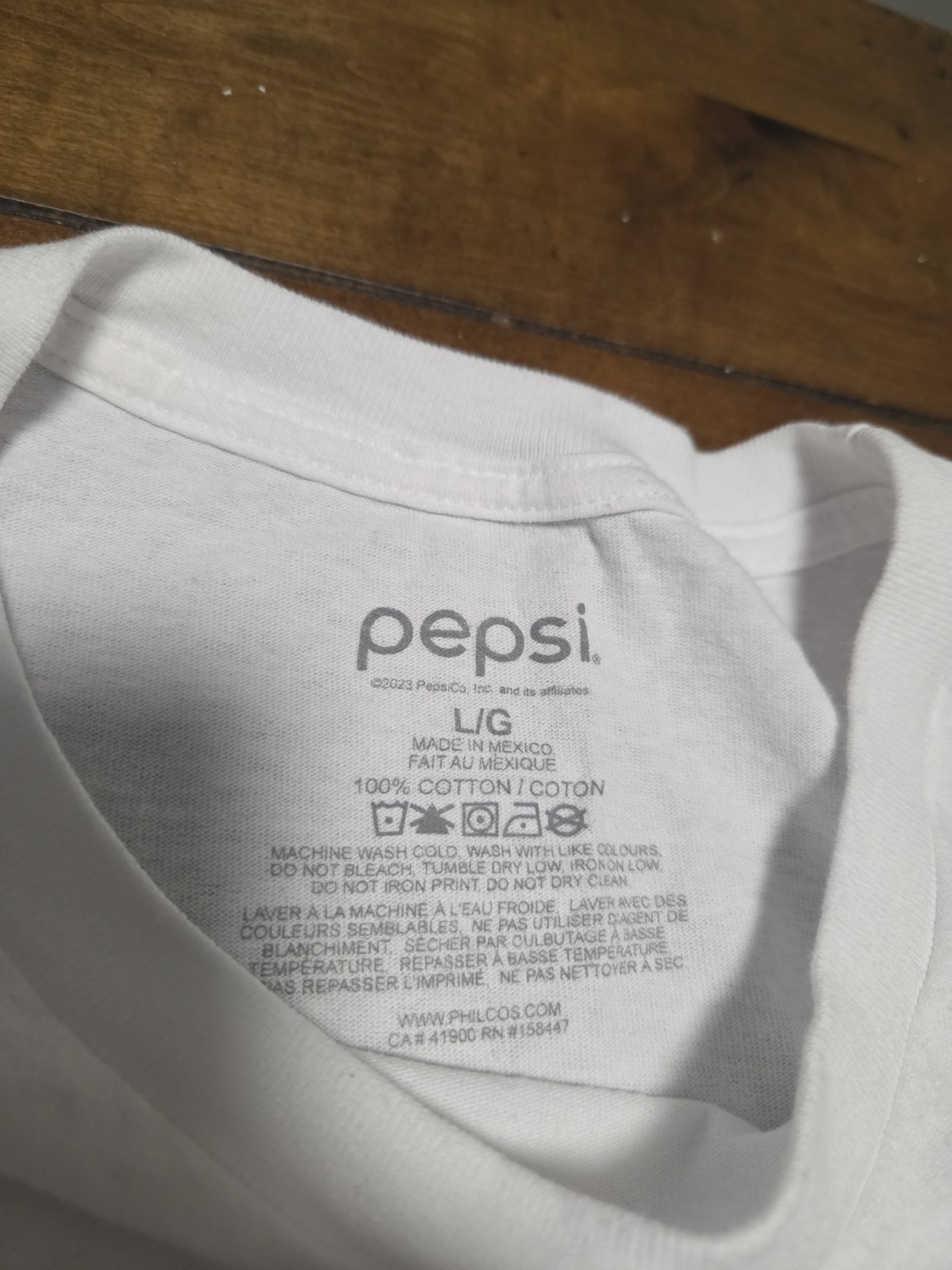 Pepsi Cola Shirt Mens Large White League Leader Retro Graphic Tee Modern 2023 image 2