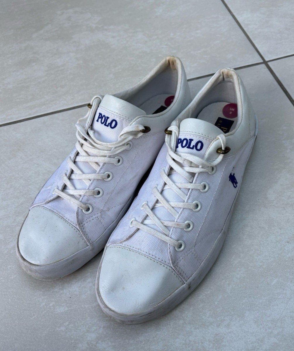 Polo Ralph Lauren Canvas Trainers White (Sayer-NE) UK