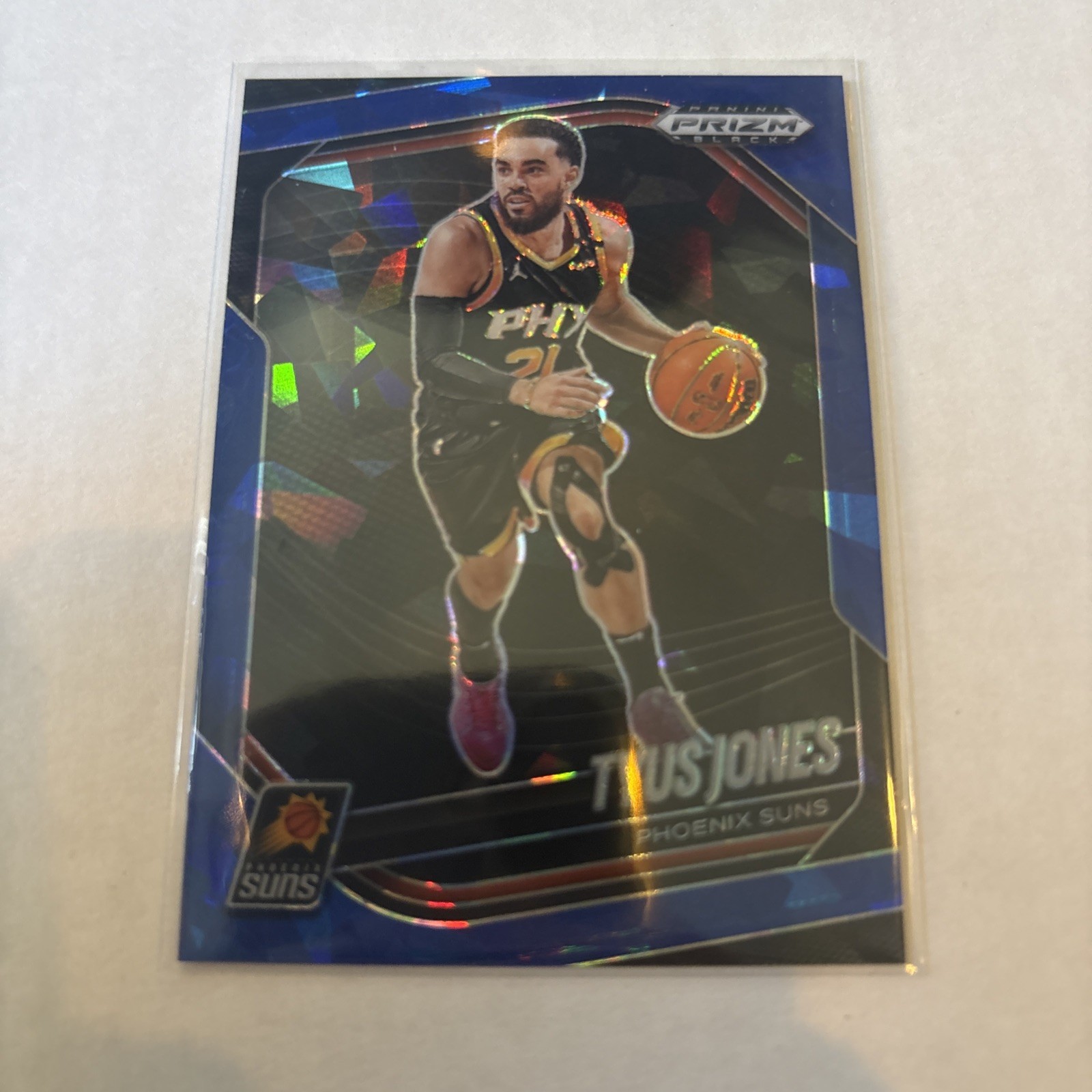 2024-25 Panini Prizm Black - Tyus Jones, Tyus Jones #150 Blue Ice Prizm /125