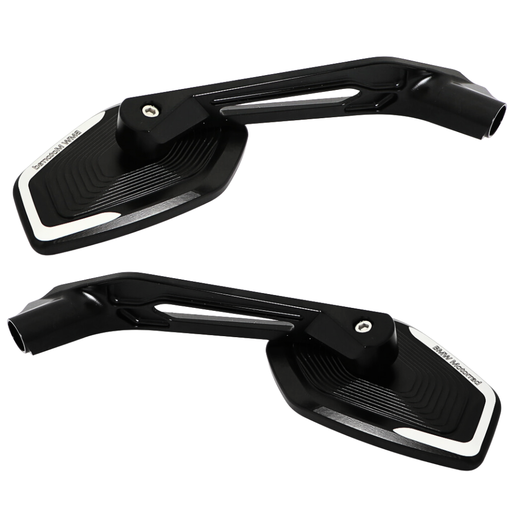 Rear View Mirrors For OEM BMW Motorrad Option 719 Black Sliver GS