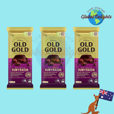 3 x Cadbury Old Gold Jamaica Rum & Raisin 180g – Australian Import
