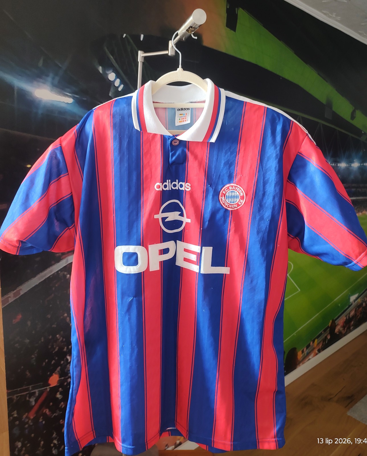 Bayern Munich 1995 1997 Home Adidas Football Shirt Opel Size XL Vintage Jersey