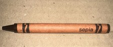 Sepia Vintage Crayola Crayon Binney Smith Retired Discontinued 80's 90's Rare