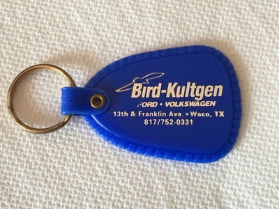 Vintage Bird Kultgen Ford Volkswagen Waco TX Keychain, Texas Key Ring
