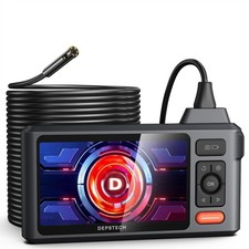 50FT Sewer Inspection Camera, 1080P Dual Lens Endoscope with Lights, 5" IPS S...
