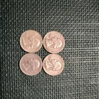 Washington Silver Quarters 1946 1951 1952 1957 Circulated Lot of 4 Coins