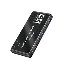 4K/60Hz  2 in 1 Out  HDMI 2.0 KVM USB Switch ...