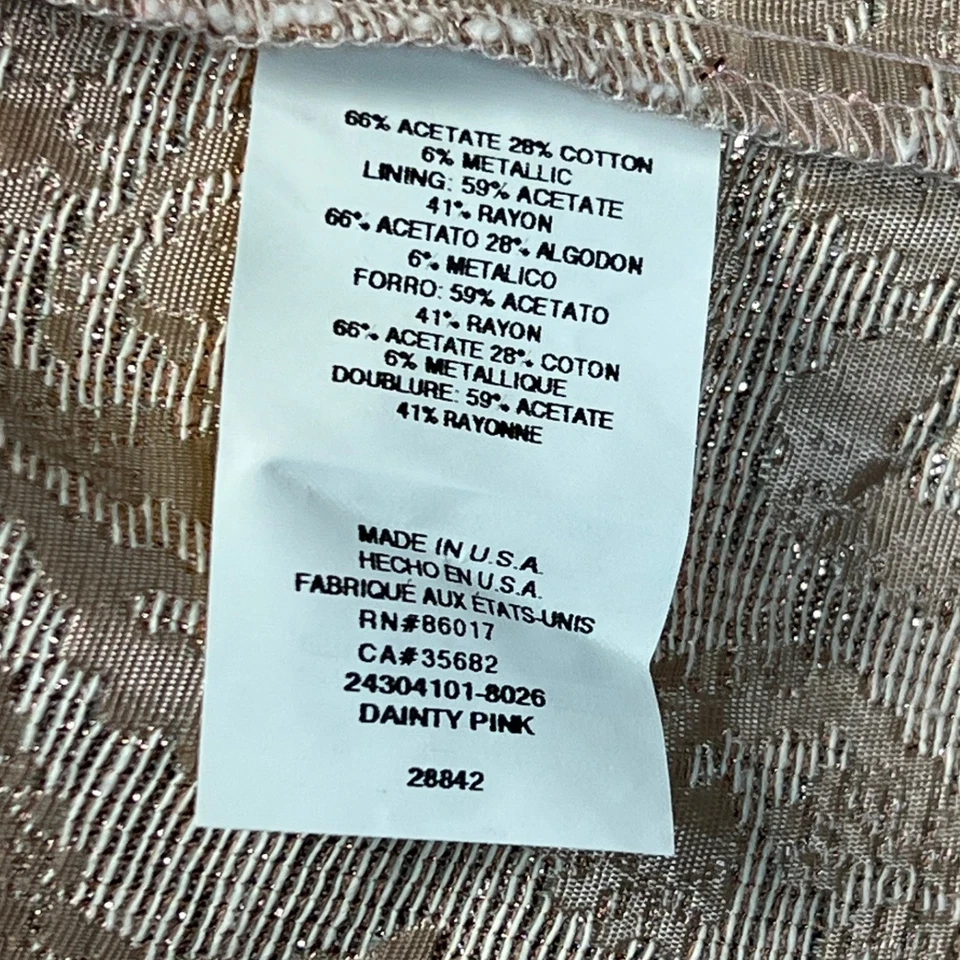 Saia maxi Bebe rosa delicada floral metálica brocado elegante formal noite GLAM - Imagem 4 de 4