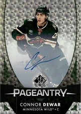 2023-24 SP Authentic Pageantry Autographs Connor Dewar Auto Minnesota Wild #P-12