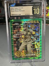 Luis Arraez 2024 Topps Chrome Green Sonar /99 CGC PRISTINE 10 POP 1