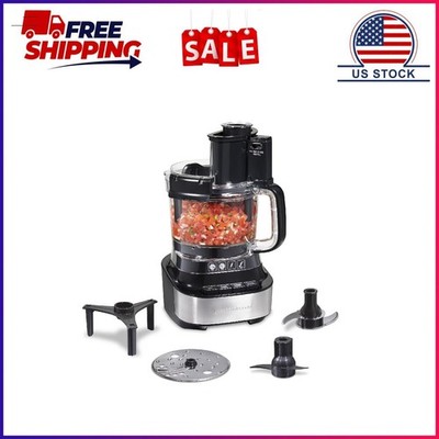 Hamilton Beach Stack & Snap 10-Cup Food Processor, 500 W, 2-Speed with Pulse, Ex