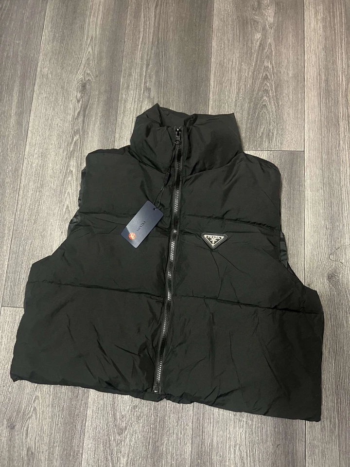 Prada Re-nylon Cropped Down Vest, Women  Size M - Image 2 of 4