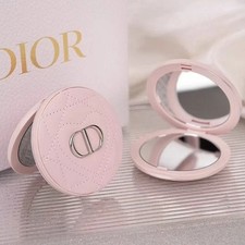 Dior Beauty Pink Silver Makeup Compact Mirror VIP Gift New in Box