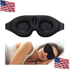 3D Eye Mask Adjustable Breathable Light Blocking Sleep Mask for Men and Women