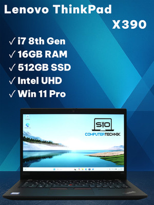Lenovo ThinkPad X390  i7-8565U 16GB RAM 512GB SSD 13,3''  FHD LTE Win11