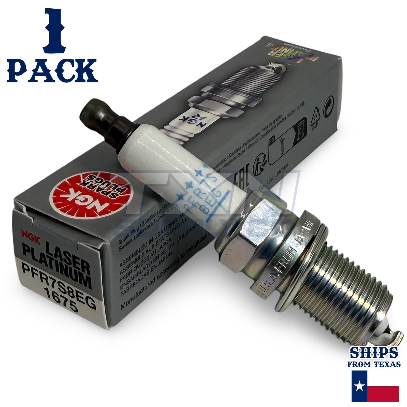 1 Pack NGK V-Power 1675 Spark Plugs PFR7S8EG
