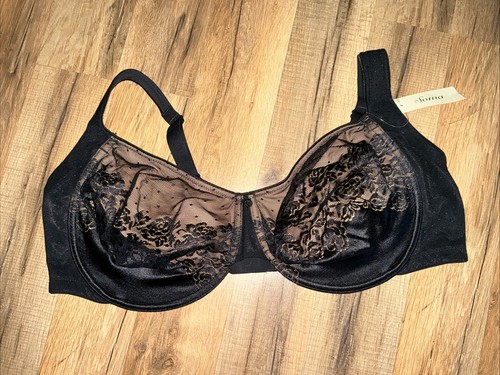 Neu mit Etikett $ 54 Soma atemberaubender ungefütterter UW-BH mit Unterstützung und voller Abdeckung 44DDD SCHWARZ - Bild 1 von 9