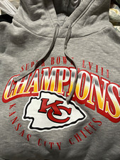 Fanatics Kansas City Chiefs Super Bowl LVIII Champions Hoodie Mens XL NFL Gray