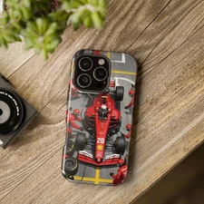 Protective Magnetic Phone Cover Race Car Theme Tough Case Motorsport Gift