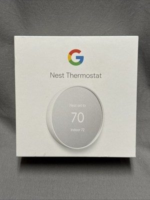 Google Nest Thermostat G4CVZ Programmable Wi-Fi - Snow White - NEW Open Box