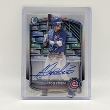 2025 Bowman Chrome Prospect Angel Cepeda Refractor  Auto /499 #CPA-AC Auto