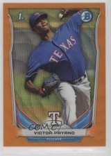2014 Bowman Prospects Chrome Retail Orange Wave Refractor Victor Payano 2a9