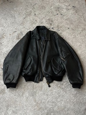 70-80s vtg Avirex Type Air force MA-1 Flight Leather Bomber Jacket