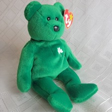 Ty Beanie Baby - ERIN the Irish Bear 8.5 Inch  Plush Stuffed Animal Toy Green