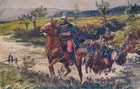 Nr 57805 Künstler  PK  1, Wk  K.u. k Dragoner Soldaten  Reiter