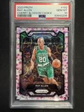 2023-24 Prizm Ray Allen Prizm Choice Cherry Blossom #/20 Celtics PSA 10