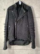 Sacai Wool Riders Jacket Rare Designer Biker Jacket Size 2 Excellent Condition