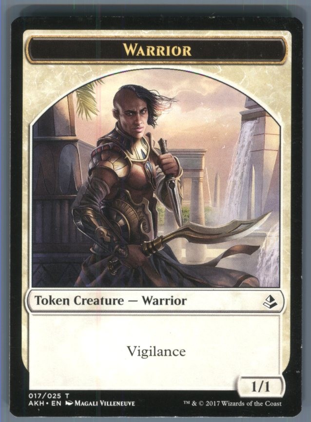 Amonkhet Warrior // Labyrinth Guardian Double-Sided Token #17 // 8