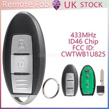 2 Button Keyless Remote Key Fob 433Mhz For Nissan Cube Juke F15 Micra K13 NP300