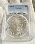 1882 S Morgan Silver  Dollar PCGS MS 63
