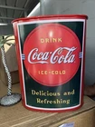 Vintage Metal Coke Coca Cola Trash Can AWESOME COLLECTORS ITEM👍