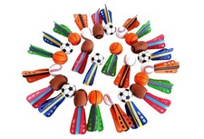 Mini Foam Sports Ball Rocket Launcher Party Favors, Basketball, Baseball, Soccer