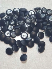 Genuine leather buttons. Round handmade buttons. Diameter 28L 18 mm. 60 pcs.