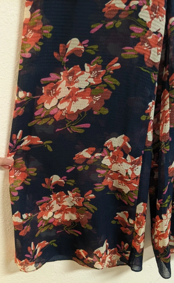 Pantalones fluidos para mujer Anthropologie Elevenses Fire Lily Sheer Palazzo pierna ancha M Foto 3 de 4