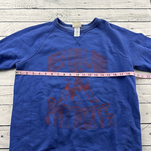 Junk Food New England Patriots Pullover Crewneck Sweatshirt Men's Small Blue - Picture 4 of 4