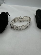 VNT ATI Mexico Sterling Silver 925 Modernist Artisan Hinged Panel Bracelet 92G