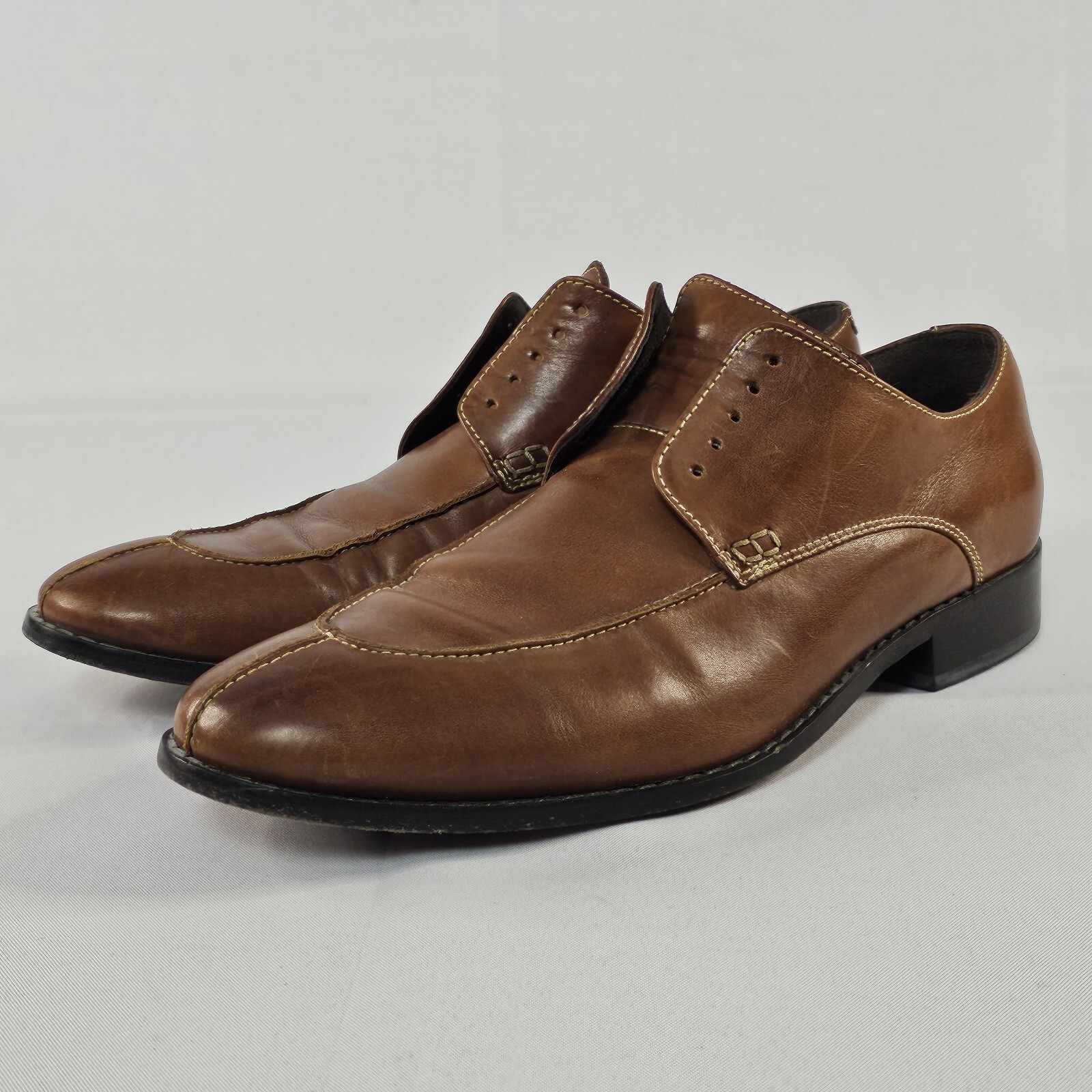 SAOLA Scarpe eleganti Cole Haan Lenox Hill Oxfords uomo 10 M pelle marrone punta divisa LEGGI⬇