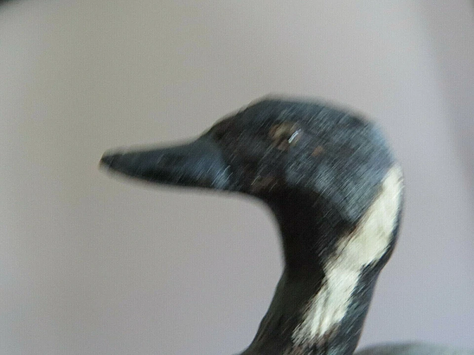 Wood Carved Folk Art Duck Decoy w Glass eyes Signed PHIL RARIDEN XMAS 1988 - Image 4 of 4