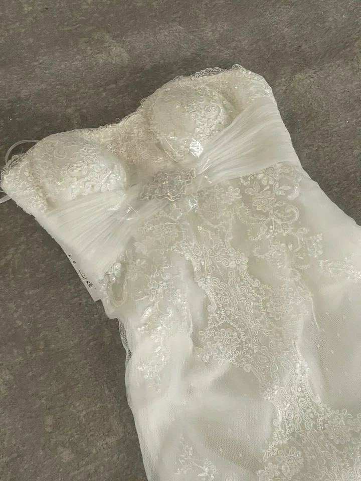 Fara Sposa 5210 婚礼礼服 8 码,甜心领,美人鱼,A10 — 第 3/4 张图片