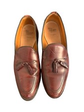 ALLEN EDMONDS 'Grayson' Tassel Leather Loafers Cordovan Lift On Left Foot 11 C