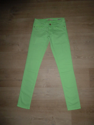 MAVI SERENA Skinny Jeans Stretch Hüftig Neon Grün W25 L32 **NEU**