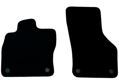 Front Car Floor Mats For Skoda Octavia Velour Waterproof Carpet Auto Liners 2pcs