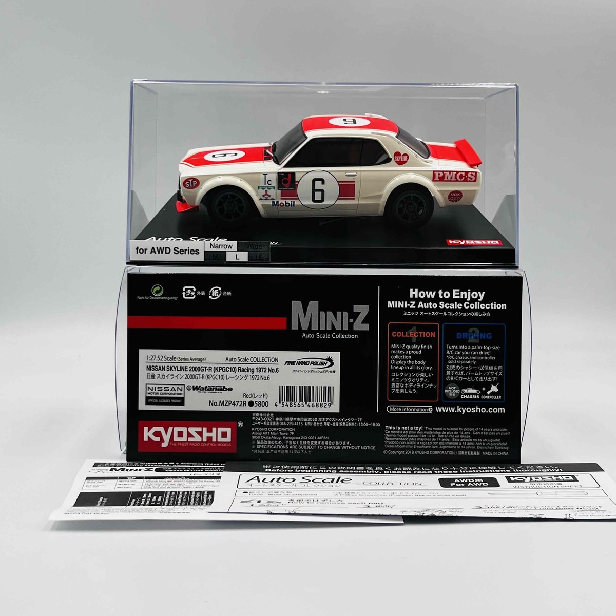 Kyosho Mini-z Body Nissan Skyline 2000GT-R (KPGC10) Racing 1972 #6