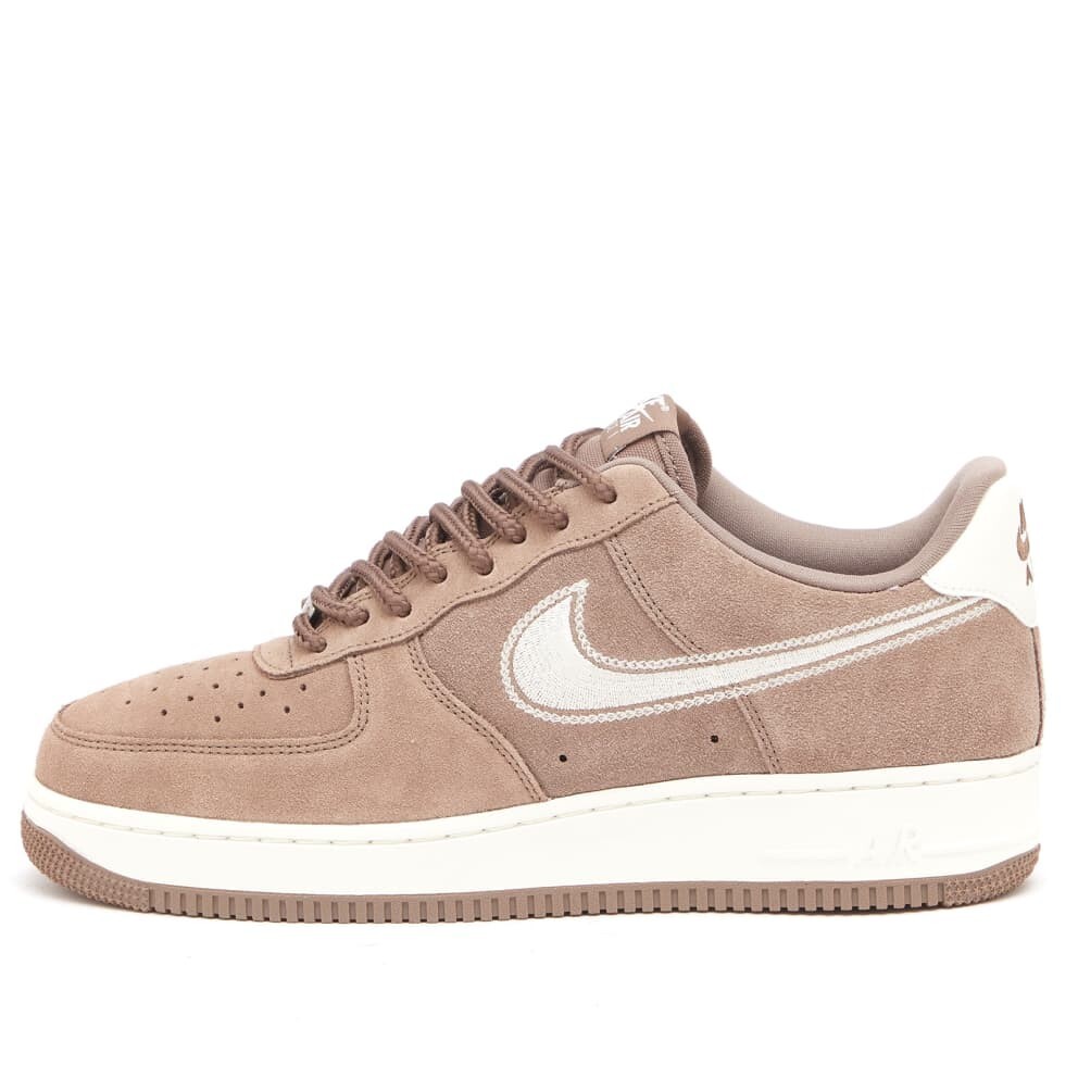 Size 13 - Nike Air Force 1 '07 LV8 Embroidered Swoosh - Mink Brown
